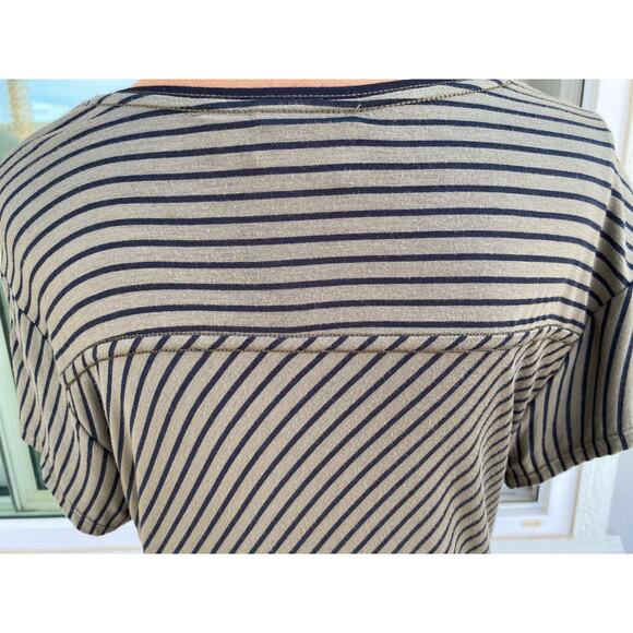 Maeve Cap Sleeve Women's Wrap Top Olive with Black Stripes NWT‎ Size XL - Picture 7 of 15